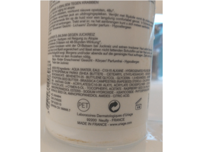 Uriage Eau Thermale Xemose Anti-Itch Soothing Oil Balm, 17 fl oz/500 mL