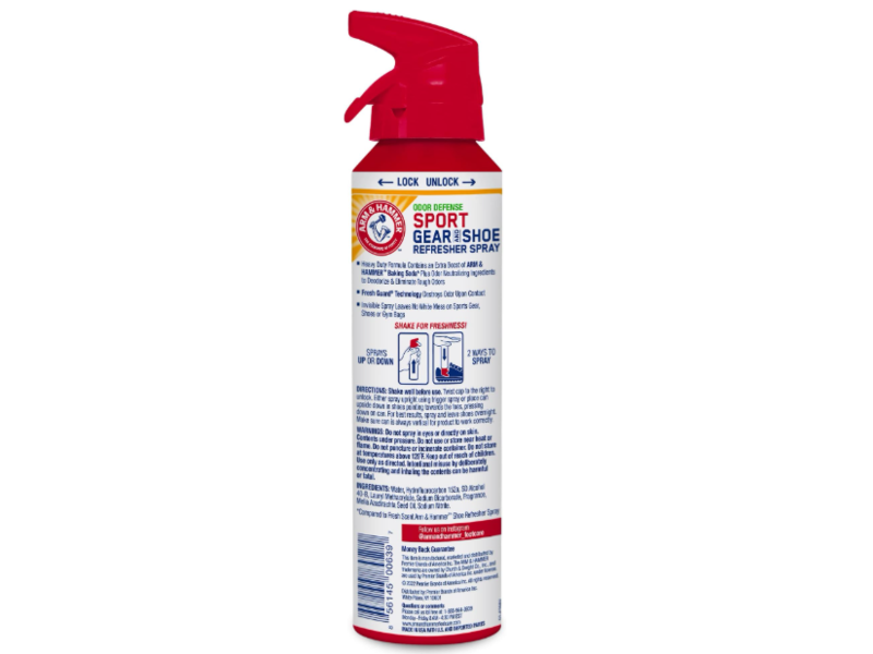Arm & Hammer Odor Defense Sport Gear & Shoe Refresher Spray , 6.7 oz/190 g
