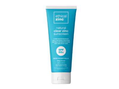 Ethical Zinc Natural Clear Zinc Sunscreen Cream, SPF 50+, 100 g