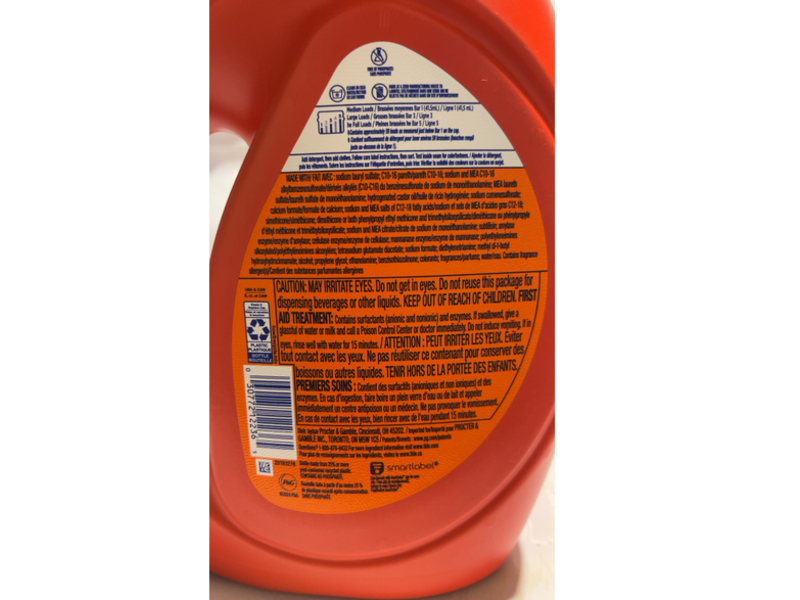 Tide Plus Febreze Sport Odor Defense Liquid Laundry Detergent, Active Fresh, 54 loads, 84 fl oz/2.48 L