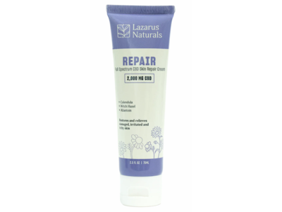 Lazarus Naturals Full Spectrum CBD Skin Repair Cream, Repair, 2.5 fl oz/75 mL