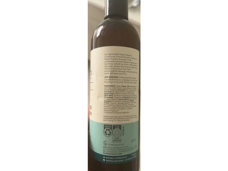 Sukin Naturals Haircare Deep Cleanser Conditioner, 16.9 fl oz/500 mL