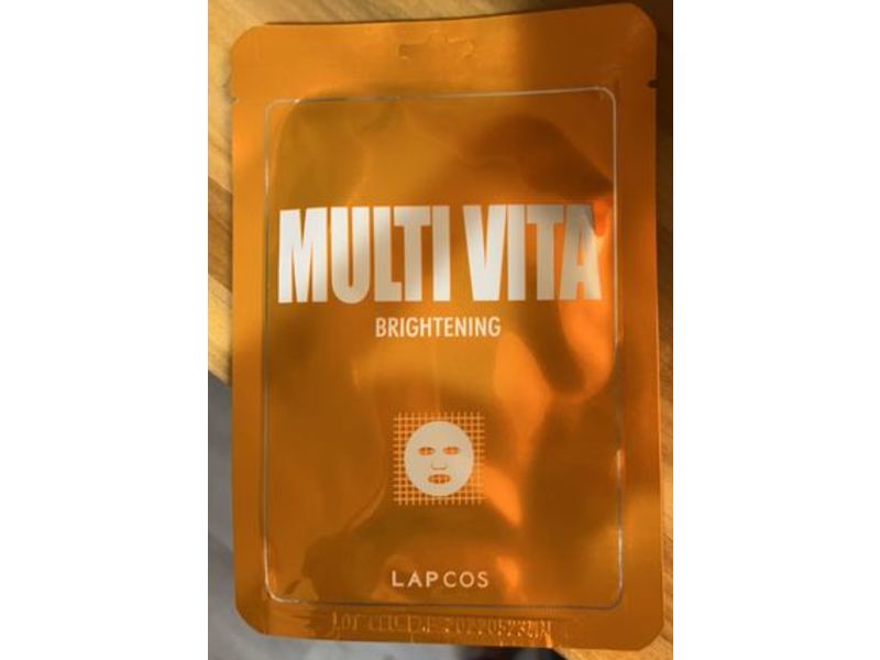 Lapcos Multi Vita Brightening Derma Mask, 0.84 fl oz/25 mL, 5 Count