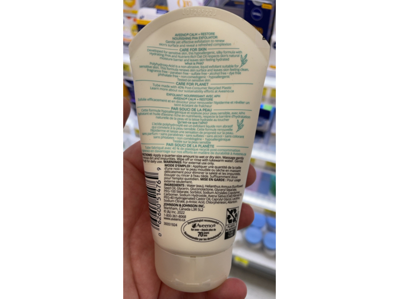 Aveeno Calm + Restore Nourishing PHA Exfoliator, 118 mL