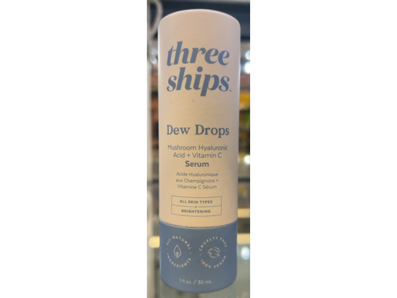 Three Ships Dew Drops Serum, Hyaluronic Acid & Vitamin C, 1 fl oz/30 mL