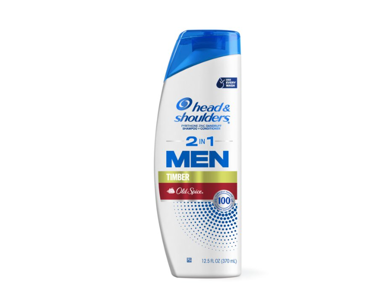 Head & Shoulders Men 2-In-1 Anti-Dandruff Shampoo+Conditioner, Old Spice Timber, 12.5 fl oz/370 mL