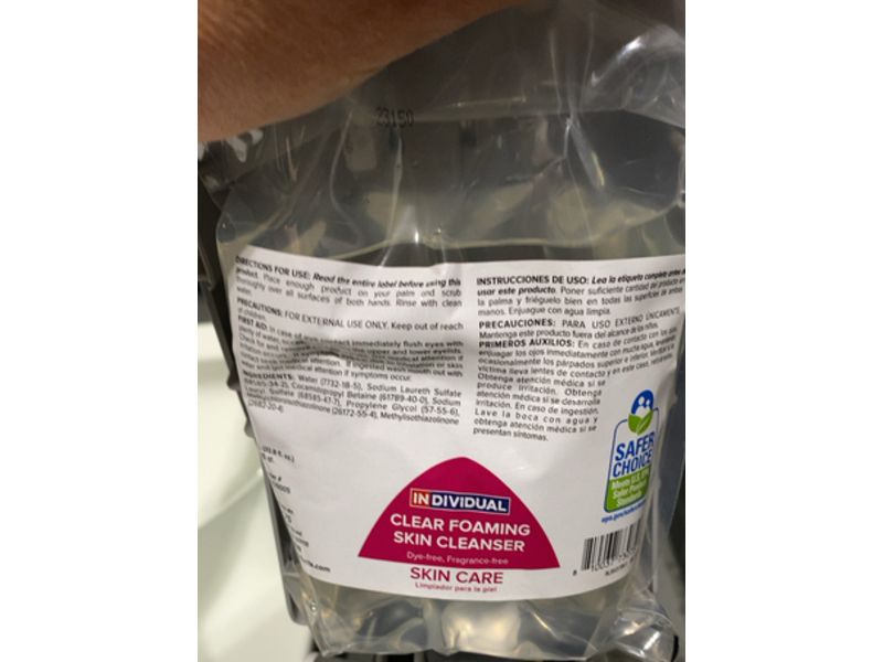 Individual Clear Foaming Skin Cleanser, 33.8 fl oz/1 L