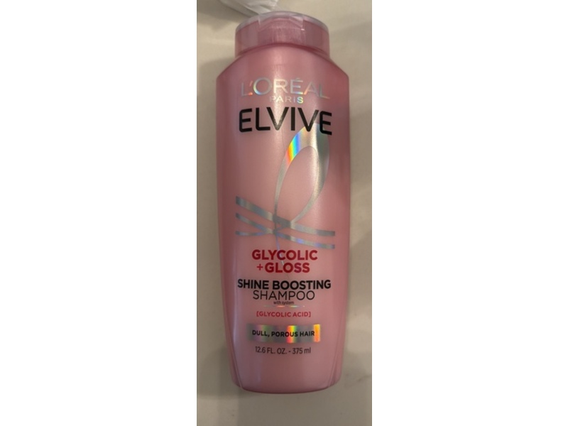 L'Oreal Paris Elvive Shine Boosting Shampoo, Glycolic + Gloss, 12.6 fl oz/375 mL
