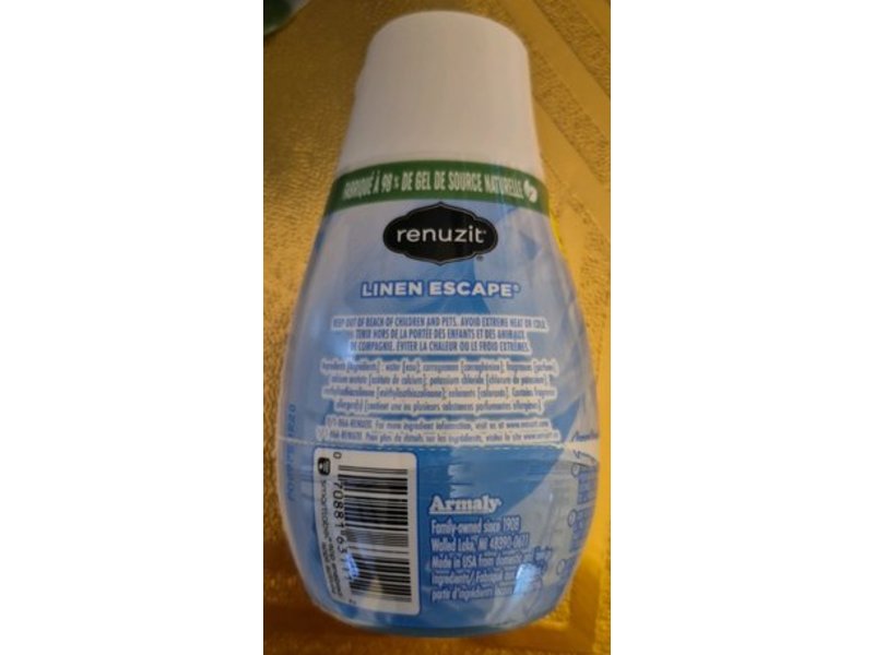 Renuzit Linen Escape Gel Air Freshener, 7.0 oz/198 g
