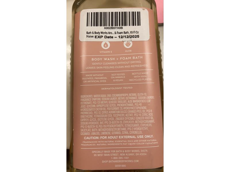 Bath & Body Works Aromatherapy Body Wash + Foam Bath, Vitamin E + Aloe, 10 fl oz/295 mL