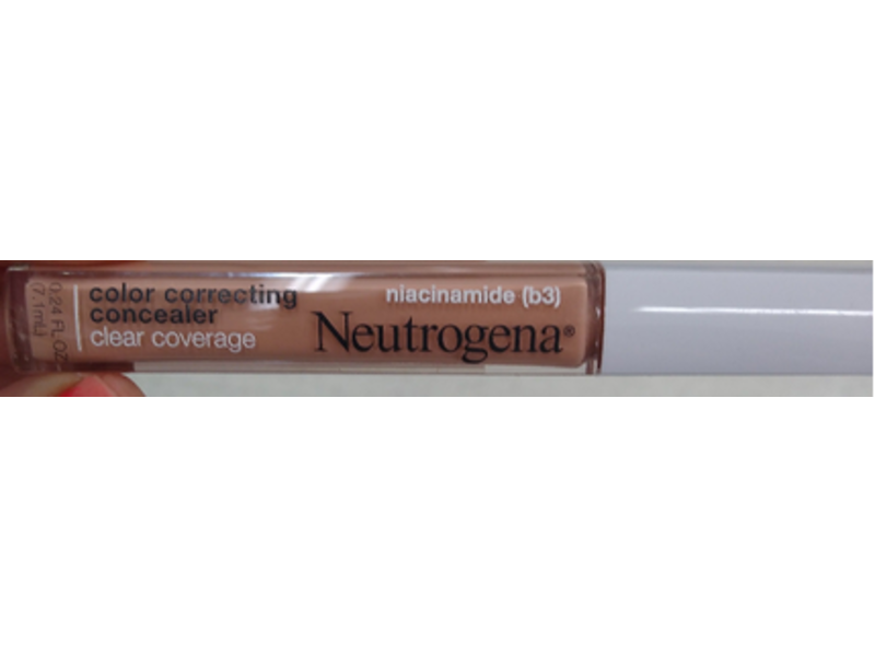 Neutrogena Color Correcting Concealer, Clear Coverage, Niacinamide (B3), Peach, 0.24 fl oz/7.1 mL
