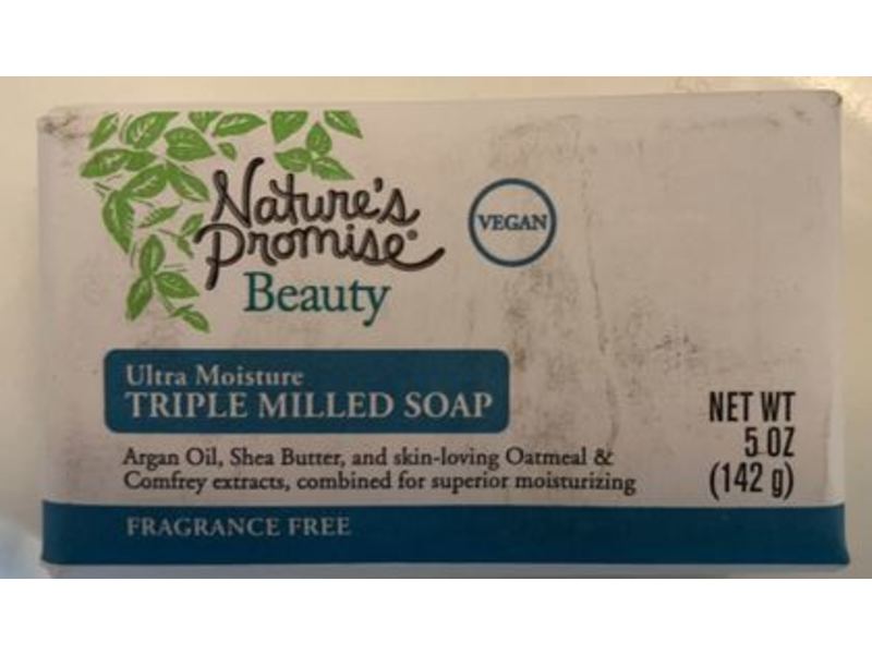 Nature's Promise Beauty Ultra Moisture Triple Milled Soap, Fragrance Free, 5 oz/142 g