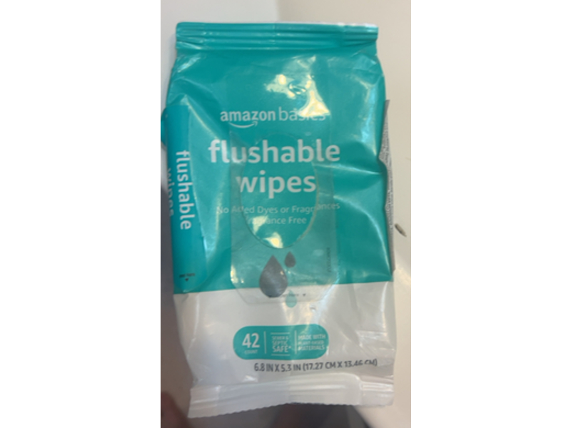 Amazon Basics Flushable Wipes, 42 Count, Pack Of 3