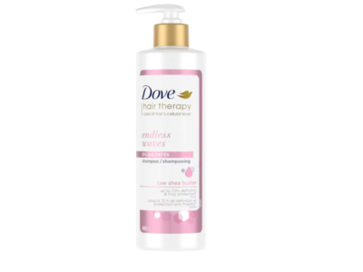 Dove Endless Waves Shampoo, Raw Shea Butter, 400 mL