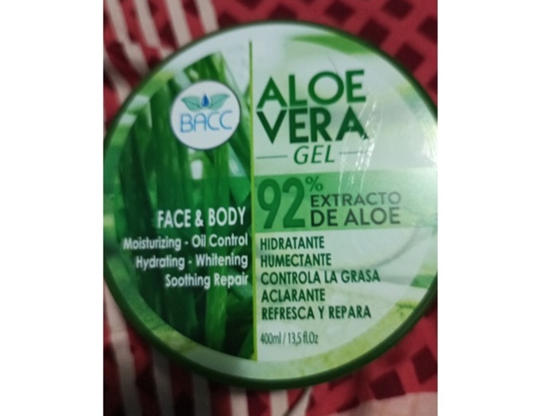 BACC Face & Body Gel, Aloe Vera Gel, 13.5 fl oz/400 mL