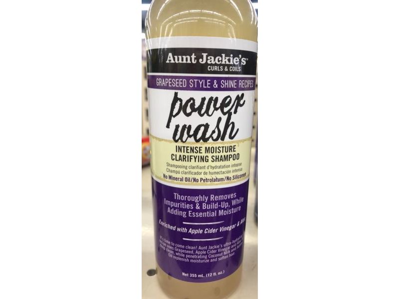 Aunt Jackie's Power Wash Intense Moisture Clarifying Shampoo, 12 fl oz/355 mL