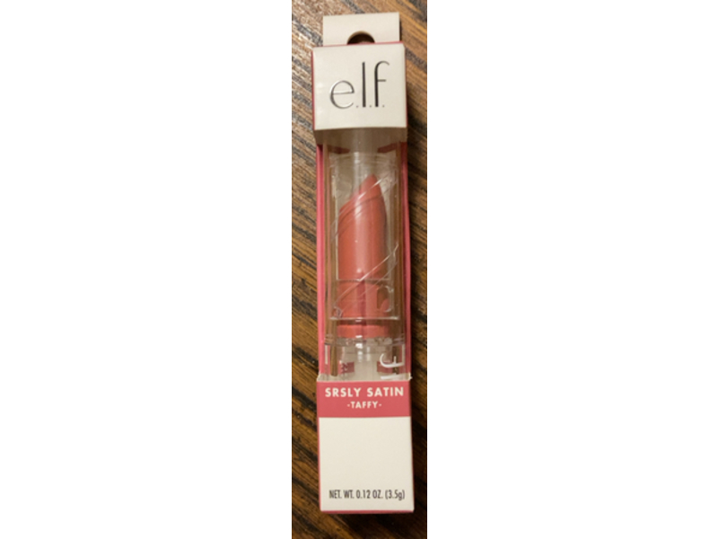 elf Srsly satin lipstick, Taffy, 0.12 oz/3.5 g