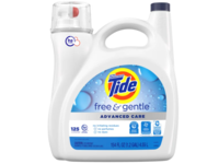 Tide Liquid Detergent, Free & Gentle, 125 Loads, 154 fl oz/4.55 L - Image 2