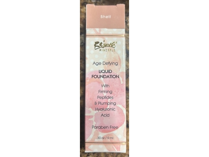 Rejuva Minerals Age Defying Liquid Foundation, Shell, 0.30 oz/9 mL