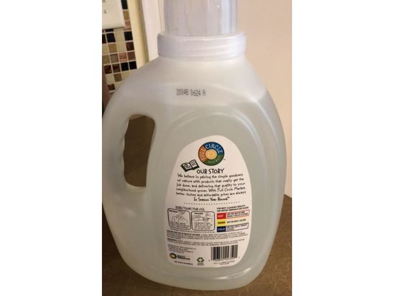 Full Circle Laundry Detergent, Free & Clear, 64 Loads, 100 fl oz/2.95 L