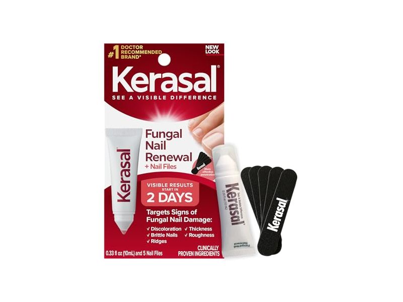 Kerasal Fungal Nail Renewal & Nail File Combo Set, 0.33 fl oz/10 mL