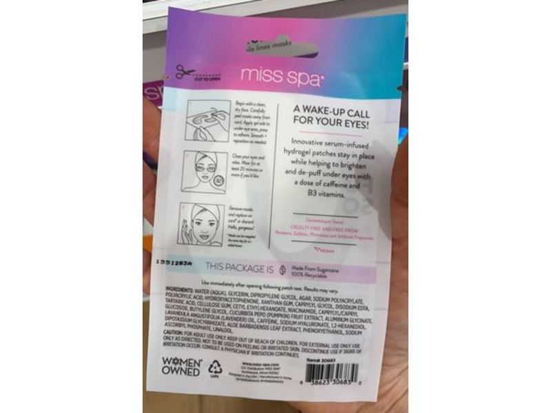 Miss Spa No-Slip Future So Bright Eye Masks, 2 Count