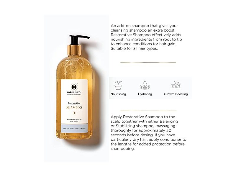 Restorative Shampoo | 13.53 Oz. Add-On Booster Nourishing Shampoo, Harklinikken