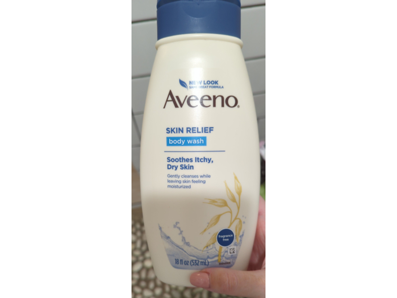 Aveeno Skin Relief Body Wash, Fragrance-Free, 18 fl oz/532 mL
