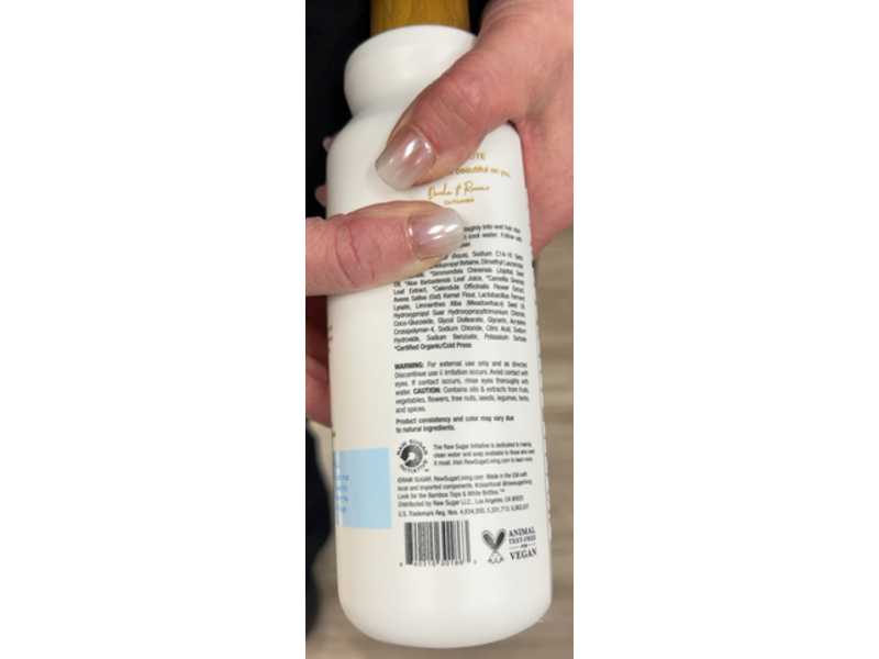 Raw Sugar The Sensitive One Shampoo, Fragrance Free, 18 fl oz/532 mL