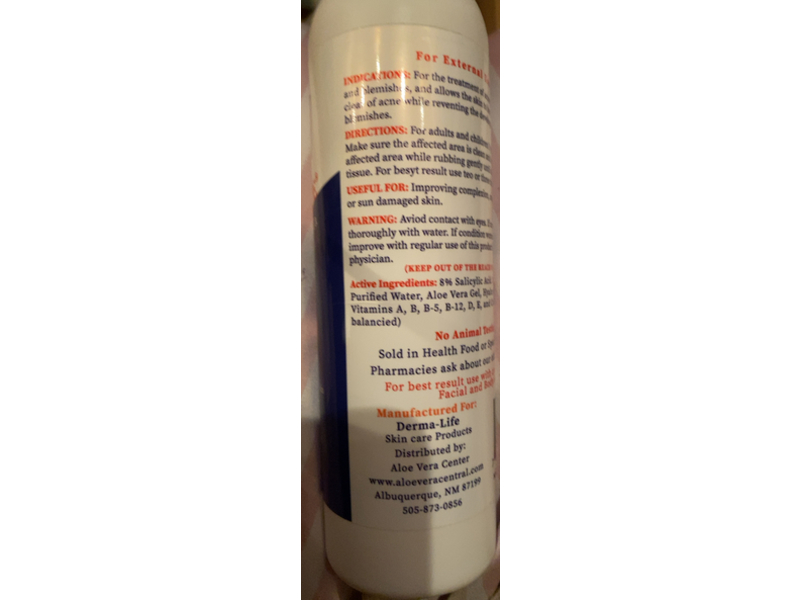 Derma-Life Facial & Body Skin Care Lotion, 8 oz