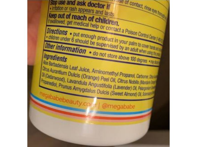 Megababe Hand Sanitizer, Squeaky Clean, 16 fl oz/473 mL