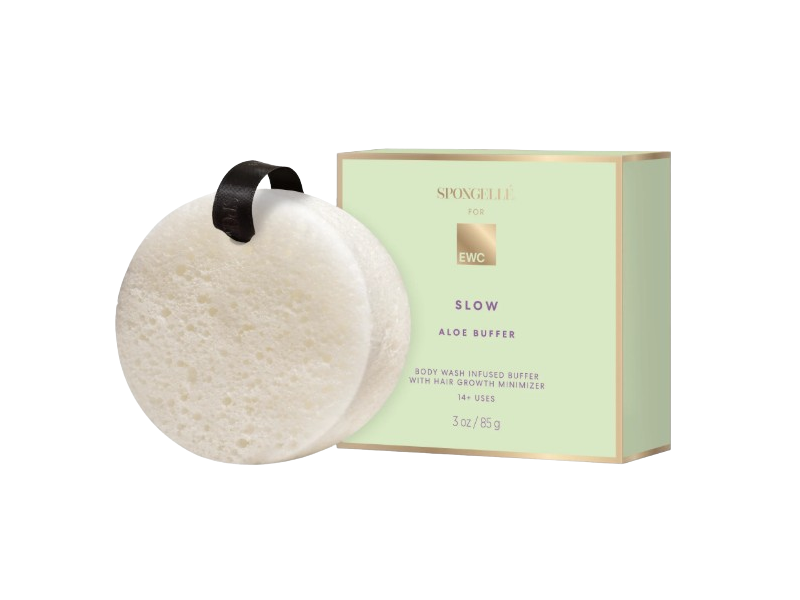 EWC Spongelle Body Wash Infused Buffer, Slow, Aloe Buffer, 3 oz/85 g