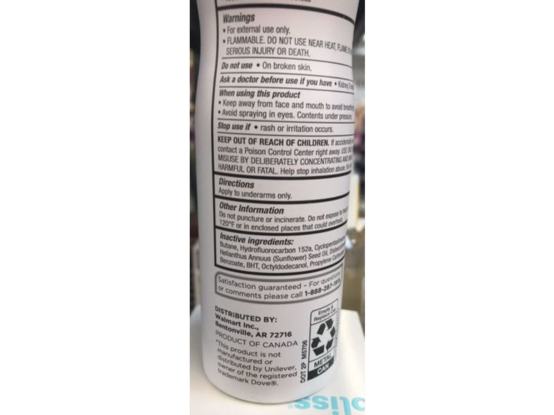 Equate Antiperspirant Dry Spray, Cucumber, 3.8 oz/107 g