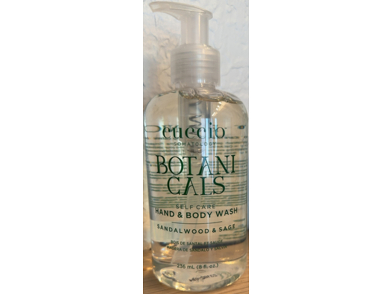 Cuccio Botanicals Cals Hand & Body Wash, Sandalwood & Sage, 8 fl oz/236 fl oz