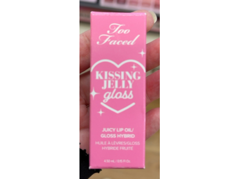 Too Faced Kissing Jelly Gloss Lip Gloss, Strawberry Frosting, 0.15 fl oz/4.5 mL
