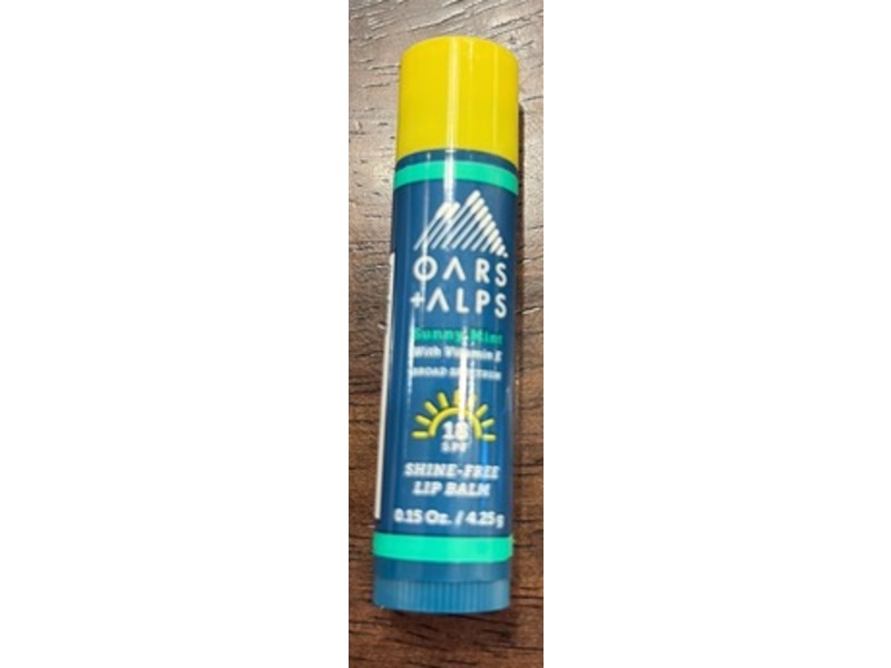 Oars + Alps Lip Balm, Sunny Mint, SPF 18, 0.15 oz/4.25 g, Pack Of 3