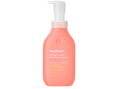 Method Dream Foam Foaming Body Wash,Dark Cherry + Raspberry , 13.5 fl oz/399 mL