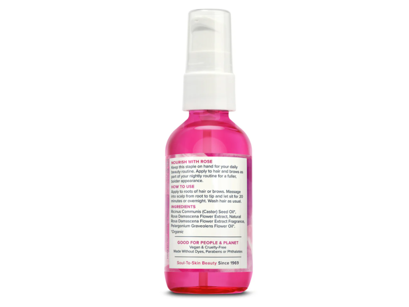 Heritage Store Rose Castor Oil Nourishing Treatment, Damask Rose & Cold-Pressed Castor Oil, 2 fl oz/59 mL