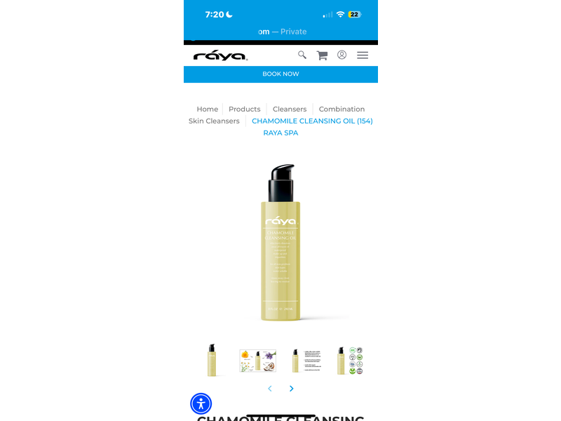 Raya Chamomile Cleansing Oil, 8 fl oz/240 mL