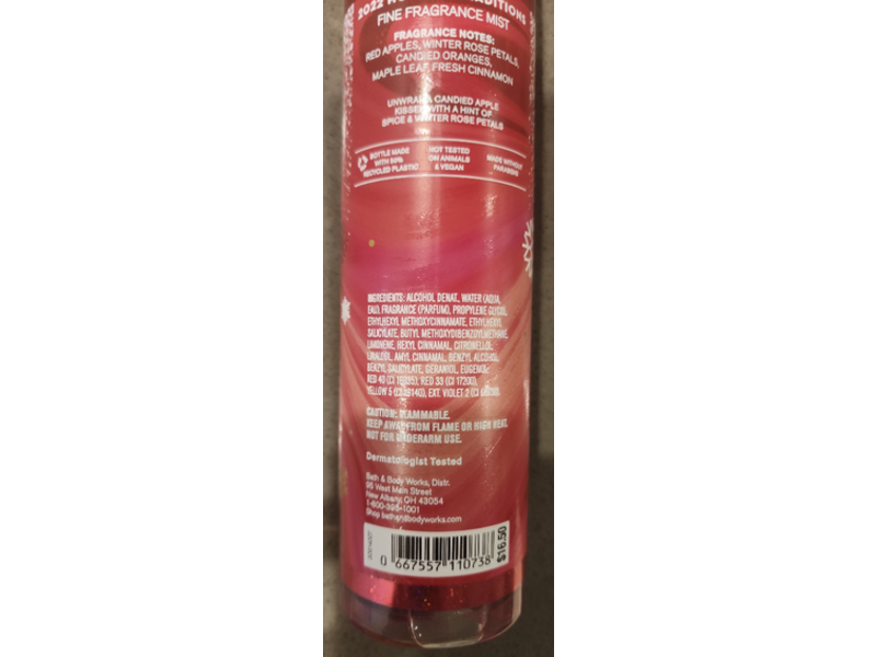 Bath & Body Works Fine Fragrance Mist, Winter Candy Apple, 8 fl oz/236 mL