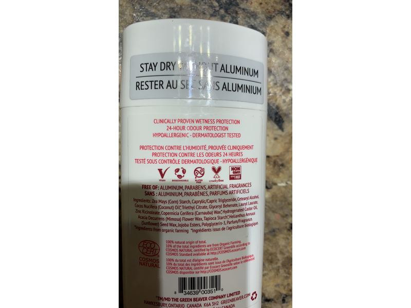 The Green Beaver Company Naturadri 100% Natural Origin Antiperspirant, Sweet Escape Fruite, 50 g