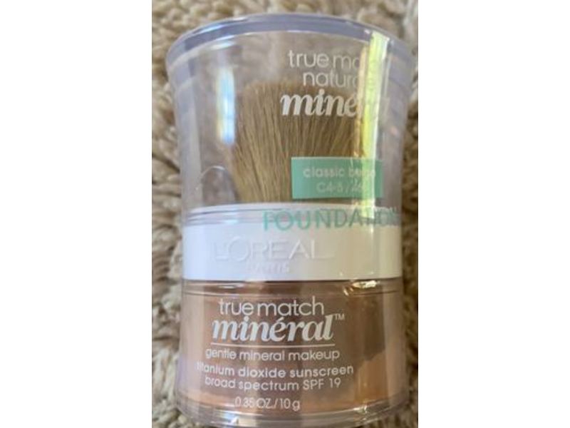 L'Oreal Paris True Match Gentle Mineral Makeup, SPF 19, Classic Beige, 0.35 oz/10 g