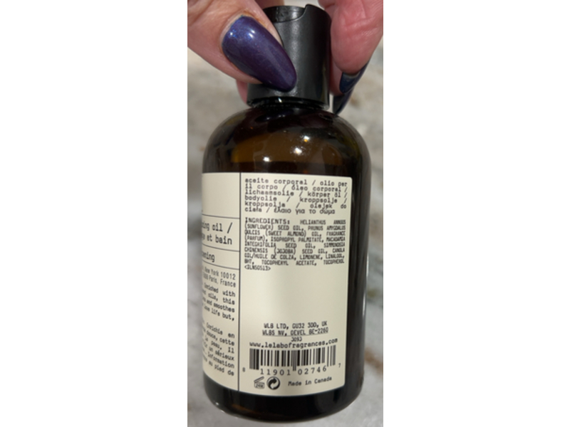 Le Labo Santal 33 Massage & Bath Perfuming Oil, 4 fl oz/120 mL