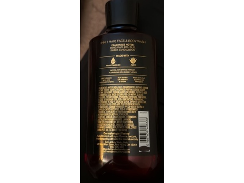 Bath & Body Works Adrenaline 3 In 1 Hair, Face & Body Wash, 10 fl oz/295 mL