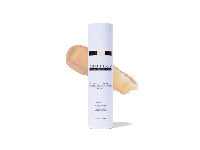Drmtlgy Universal Tinted Moisturizer, SPF 46, Matte, 1.7 fl oz/50 mL