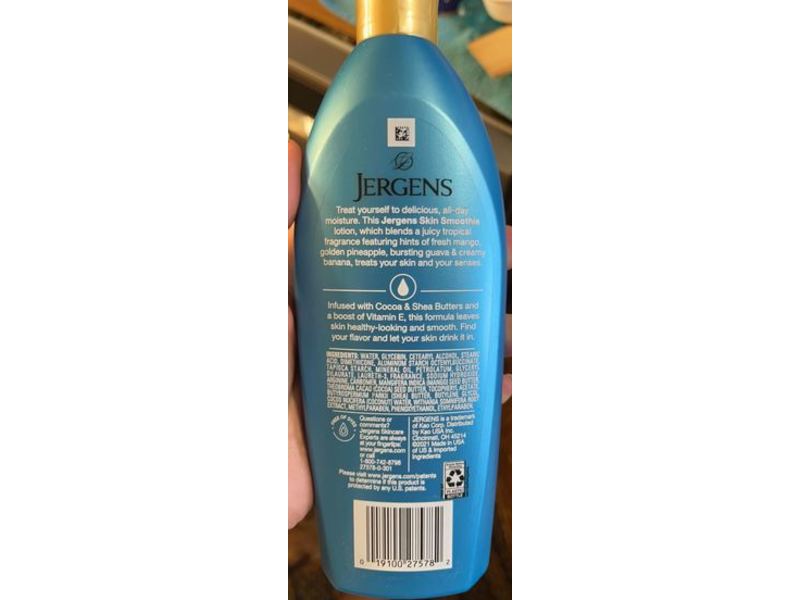 Jergens Skin Smoothine Body Lotion, Tropical Treat, Scented, 10 fl oz/295 mL