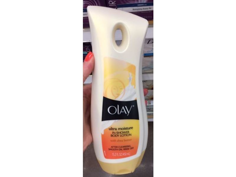 Olay In Shower Ultra Moisture Body Lotion, Shea Butter, 15.2 fl oz/450 mL