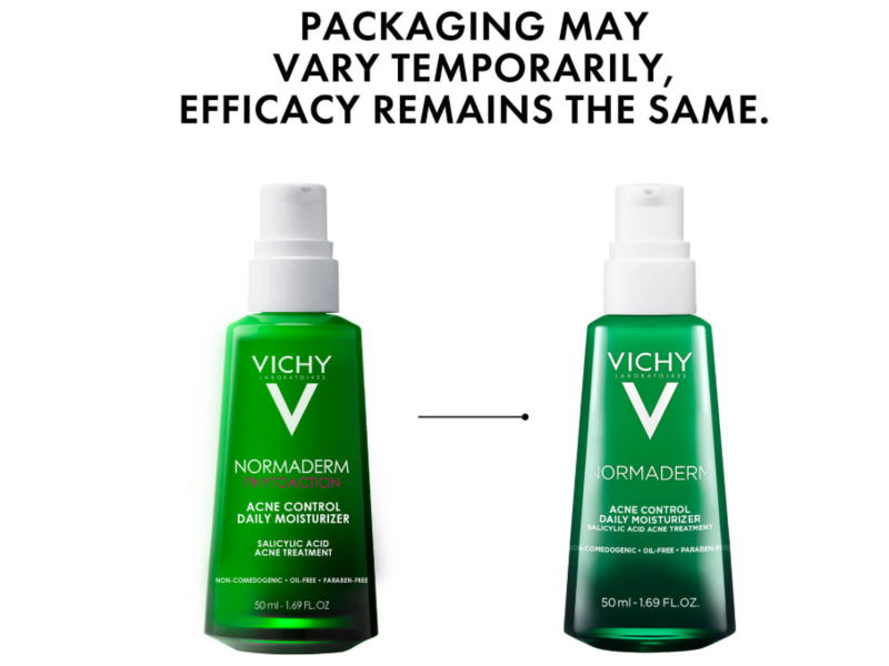 Vichy Laboratories Acne Control Daily Moisturizer, Normaderm Phytoaction, 1.69 fl oz/50 mL