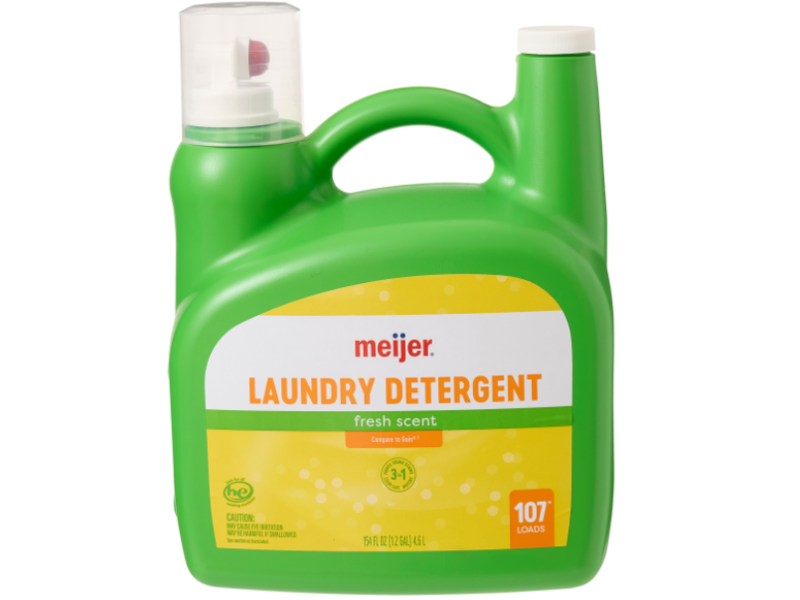 Meijer Laundry Detergent, Fresh Scent, 107 Loads, 154 fl oz/4.6 L