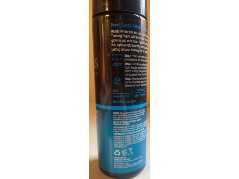 Bondi Sands Self Tanning Foam 1 Hour Express, 5.07 fl oz/150 mL